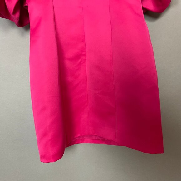 Forever 21 Off The Shoulder Dress Pink Ruffle Sleeve Large Mini Barbie Costume - Picture 6 of 9